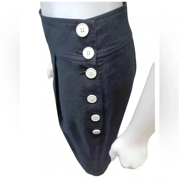 Club Monaco Valerena Linen Blend Black Capri Ankle Pants Size 4 - Picture 7 of 12